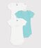 Lot de 3 bodies manches courtes en coton vielfarbig
