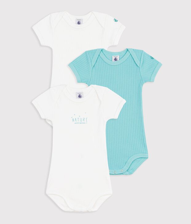Lot de 3 bodies manches courtes en coton vielfarbig