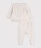 Baby-Set aus einfarbiger Baumwolle mit Bruststickerei MONTELIMAR CHINE