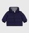 Gemusterte Baby-Winterjacke blau SOIR/ MILK