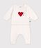 Baby-Set aus Strick mit Jacquard-Herzen rot/rot