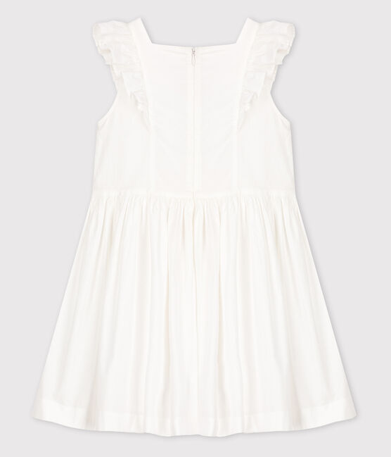 Festliches Kinderkleid aus Popeline für Mädchen weiss ECUME