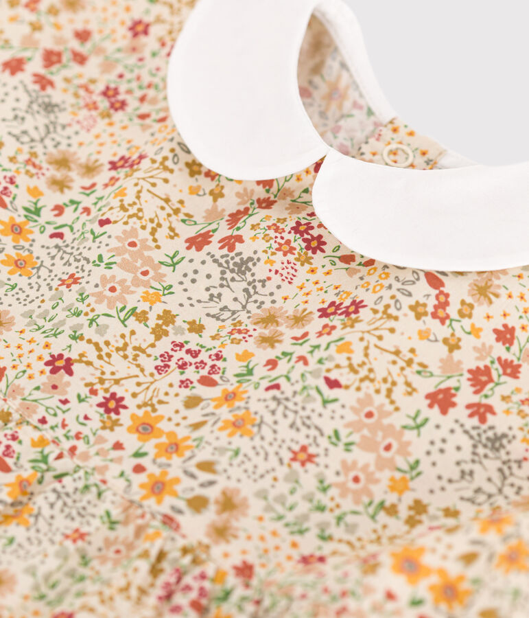 Kurz&auml;rmeliges Baby-Kleid aus Popeline weiss AVALANCHE/ MULTICO