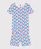 Eng anliegender Kinder-Kurzpyjama aus Baumwolle mit Blumenmuster  weiss MARSHMALLOW/weiss MULTICO