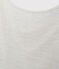Damen-T-Shirt mit Wasserfall-Ausschnitt aus irisierendem Leinen weiss LAIT/gelb OR
