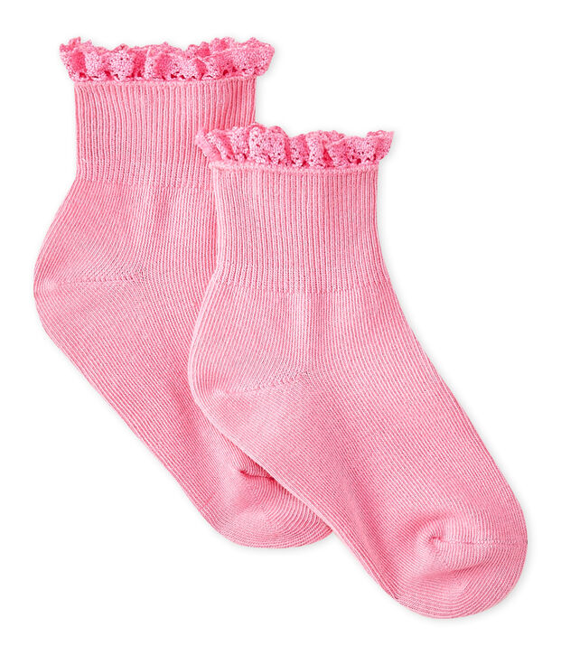 Baby-Spitzenstr&uuml;mpfe f&uuml;r M&auml;dchen rosa