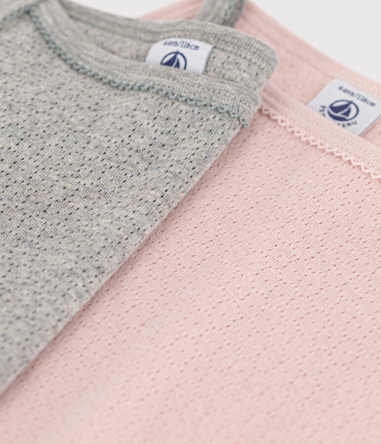 2er-Set-tr&auml;gerhemden aus Baumwolle f&uuml;r M&auml;dchen vielfarbig