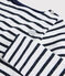 Langärmeliges Kinderkleid für Mädchen weiss MARSHMALLOW/ SMOKING ARGENT BRILLANT