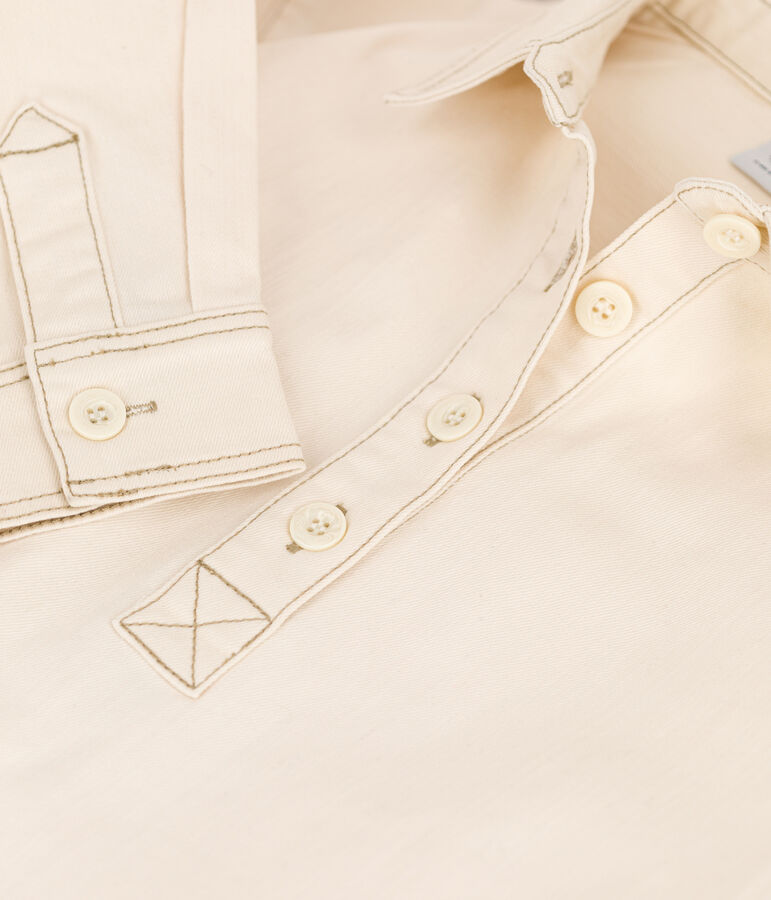 Lang&auml;rmeliges Kinderkleid aus Denim f&uuml;r M&auml;dchen naturfarben