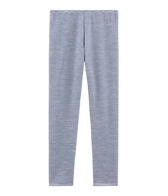 Warme Leggings für Damen blau MEDIEVAL/weiss MARSHMALLOW
