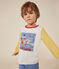 Kinder-Pyjama aus einfarbiger Baumwolle mit Weltraummotiv blau BEACH/ MULTICO