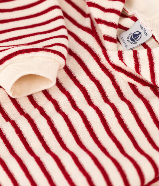 Baby-Kapuzensweatshirt aus Frottee weiss AVALANCHE/ STOP