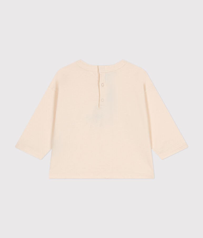 Lang&auml;rmeliges Baby T-Shirt aus feinem Jersey naturfarben