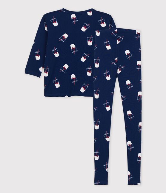 Still-Pyjama Tajinebanane × Petit Bateau blau MEDIEVAL/weiss MULTICO