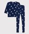 Still-Pyjama Tajinebanane × Petit Bateau blau MEDIEVAL/weiss MULTICO