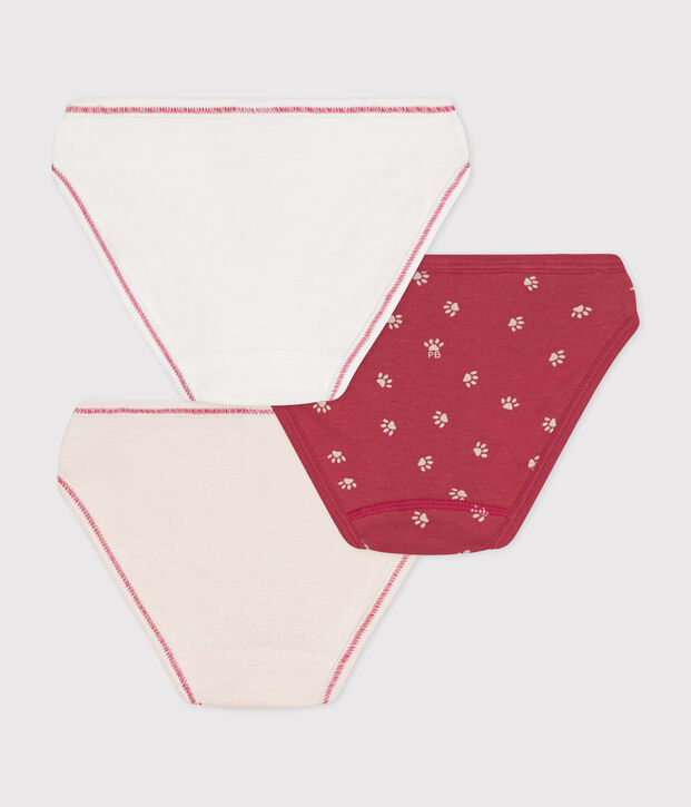 3er-Set Slips f&uuml;r M&auml;dchen aus Baumwolle vielfarbig