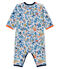 Baby-Strampler aus Rippstrick für Jungen grau POUSSIERE/weiss MULTICO