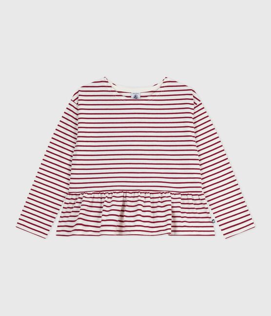 Kinder-Streifenshirt "Marinière" aus Baumwolle rot MILK/ AMARANTE