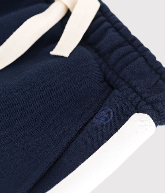Kinder-Bermudashorts aus einfarbiger Baumwolle blau SMOKING
