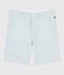 Kinder-Bermudashorts aus Baumwolle mit Streifen weiss/blau
