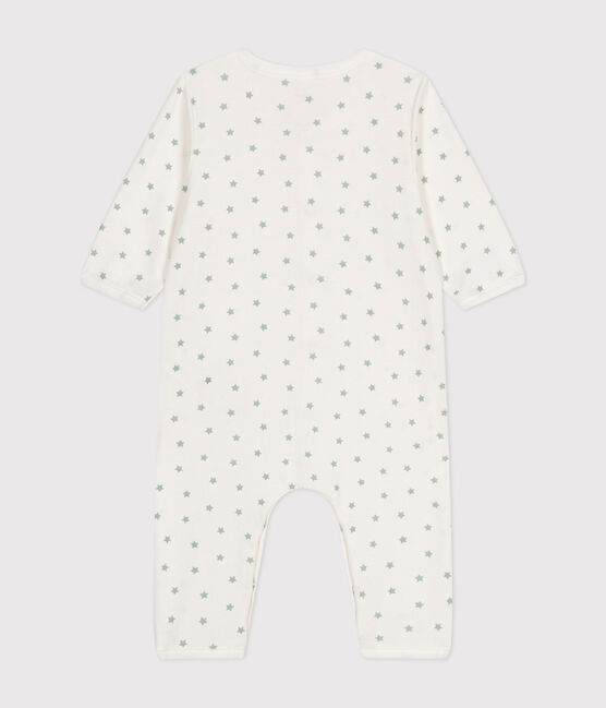 Baby-Strampler ohne Füße aus Baumwolle weiss MARSHMALLOW/ HERBIER