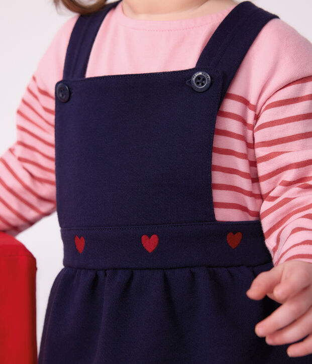 &Auml;rmelloses Baby-Kleid aus Baumwolle mit  Herzstickerei SOIR