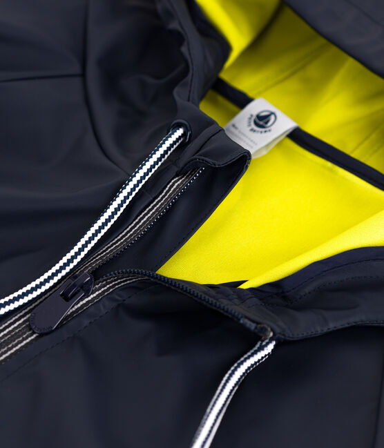 Lange Damen-Regenjacke zweifarbig blau SMOKING