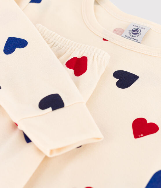 Kinderpyjama aus Baumwolle weiss AVALANCHE/ MULTICO