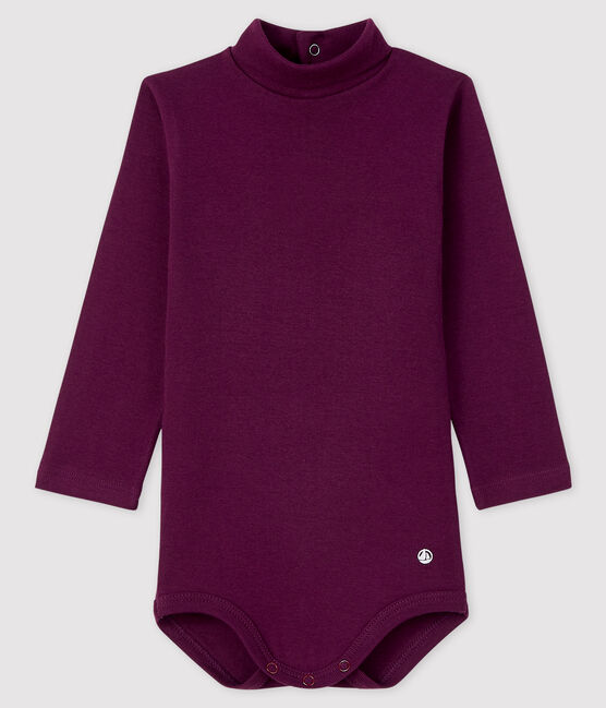 Langärmeliger Baby-Body mit Rollkragen violett CEPAGE