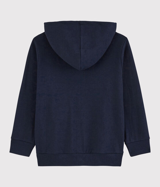 Kinder-Kapuzenshirt mit Reißverschluss aus Baumwolle für Jungen blau SMOKING