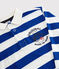 Langärmeliges Kinder-Poloshirt aus Jersey für Jungen blau SURF/weiss MARSHMALLOW