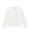 Mädchen-Cardigan aus gedoppeltem Jersey weiss MARSHMALLOW