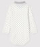 Langärmliger Baby-Body mit Polokragen weiss MARSHMALLOW/grau GRIS
