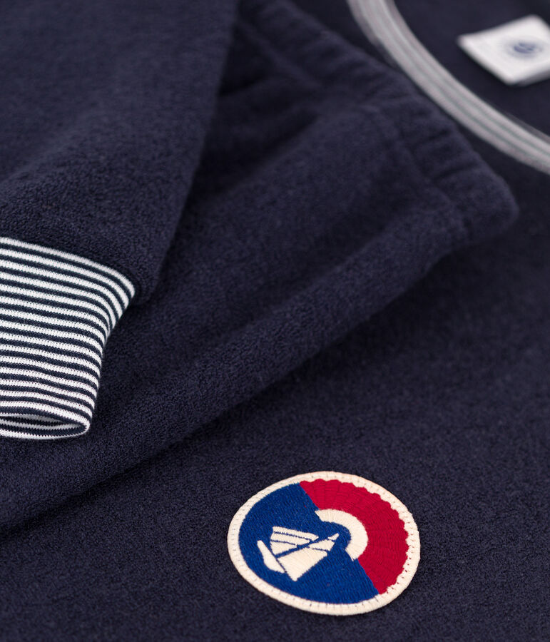 Pyjama aus Frottee f&uuml;r Damen blau SMOKING