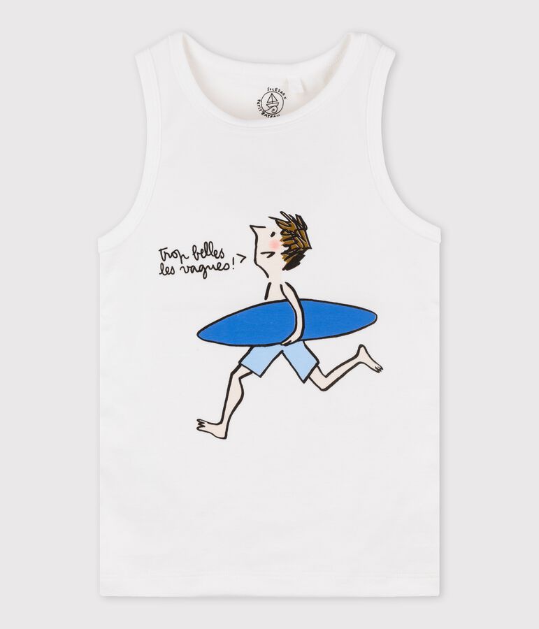 Kinder-Tanktop Soledad Bravi aus Biobaumwolle f&uuml;r Jungen weiss