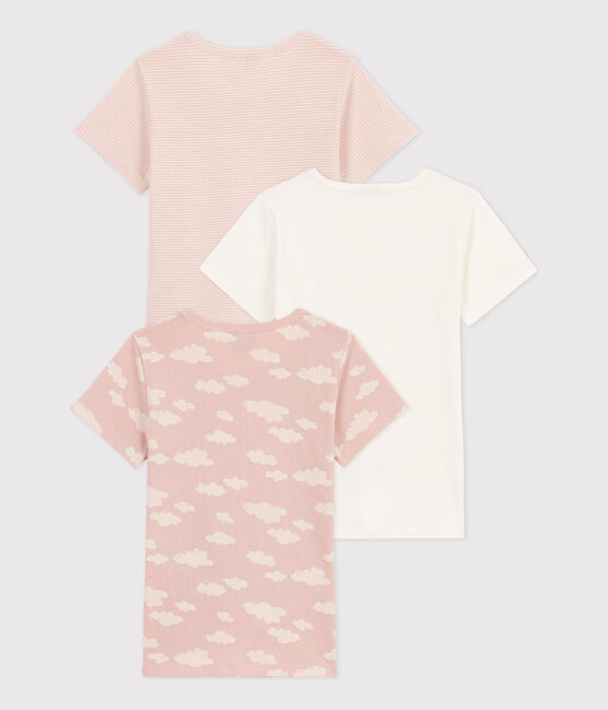 3er-Set kurzärmelige T-Shirts aus Baumwolle für Mädchen variante 1