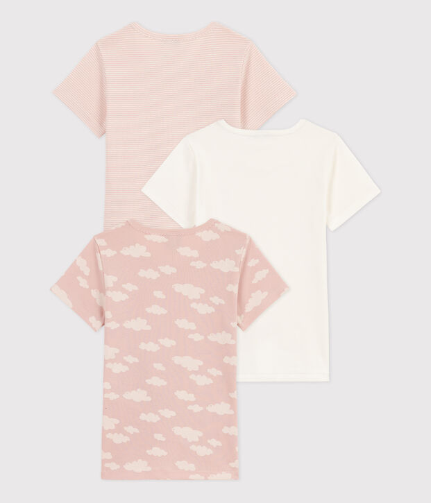 3er-Set kurz&auml;rmelige T-Shirts aus Baumwolle f&uuml;r M&auml;dchen vielfarbig