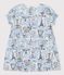 Babykleid aus Popeline mit Paris-Print weiss MARSHMALLOW/weiss MULTICO