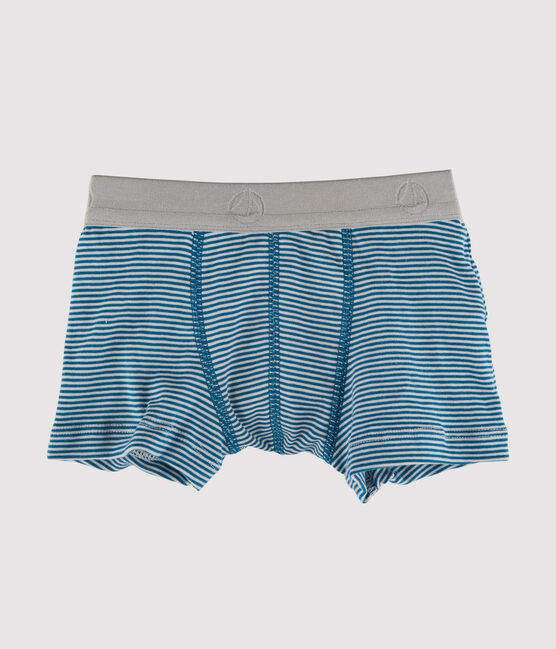 Boxershorts für kleine Jungen blau CONTES/weiss MARSHMALLOW