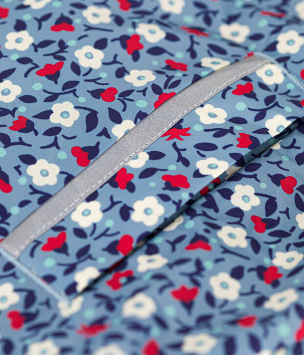 Kinder-Windjacke aus recycltem Material blau/vielfarbig