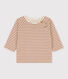 Gestreiftes Baby-T-Shirt aus Baumwoll-Doppeljersey