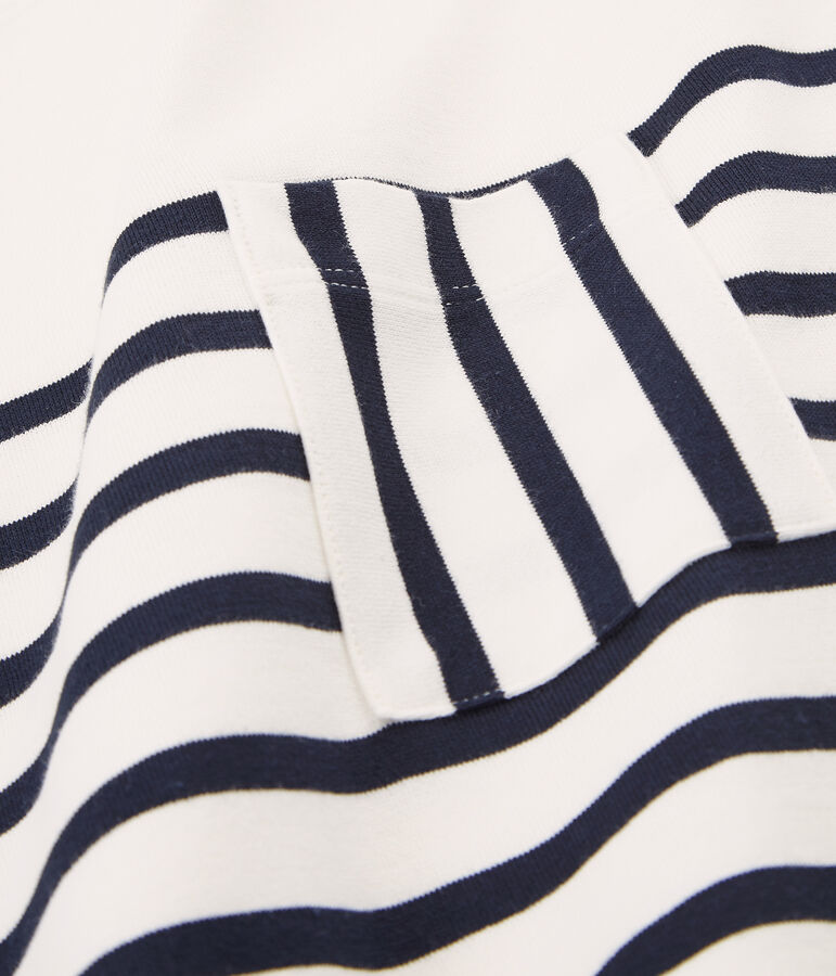 Kurz&auml;rmeliges kleid damen weiss/blau