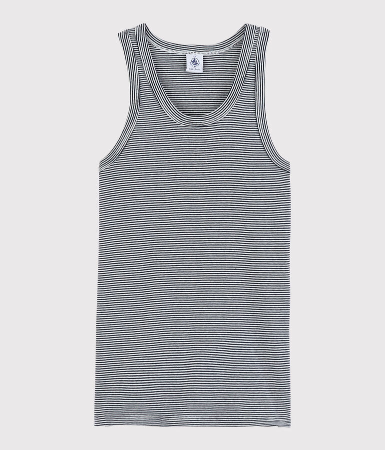 Tanktop aus Baumwolle f&uuml;r Damen blau/weiss