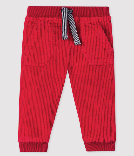 Baby-Hose aus Samt für Jungen rot TERKUIT