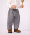 Baby-Hose aus einfarbigem Flanell grau