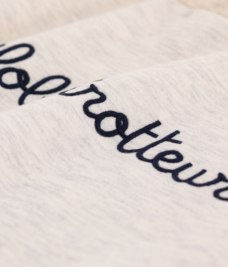 Sweatshirt aus besticktem Molton f&uuml;r M&auml;dchen und Jungen beige