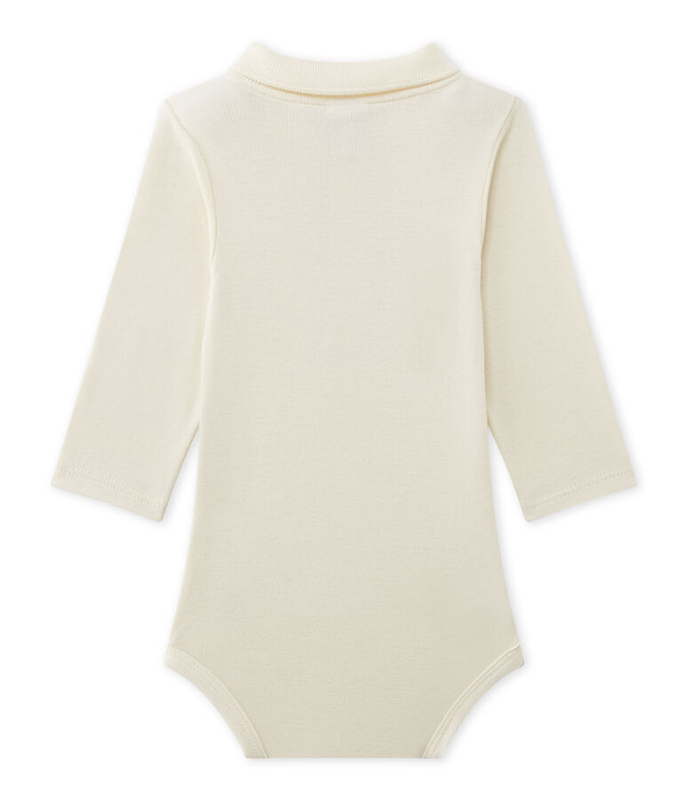 Baby-Jungen-Body mit Kragen weiss