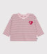 Langärmeliges Baby-T-Shirt aus Baumwolle mit Streifen