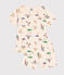 Kurzer Kinderpyjama aus Baumwolle mit verschiedenen Sportmotiven weiss AVALANCHE/ MULTICO
