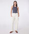 Damen-Tanktop L’Iconique aus gestreifter Baumwolle blau SMOKING/weiss MARSHMALLOW